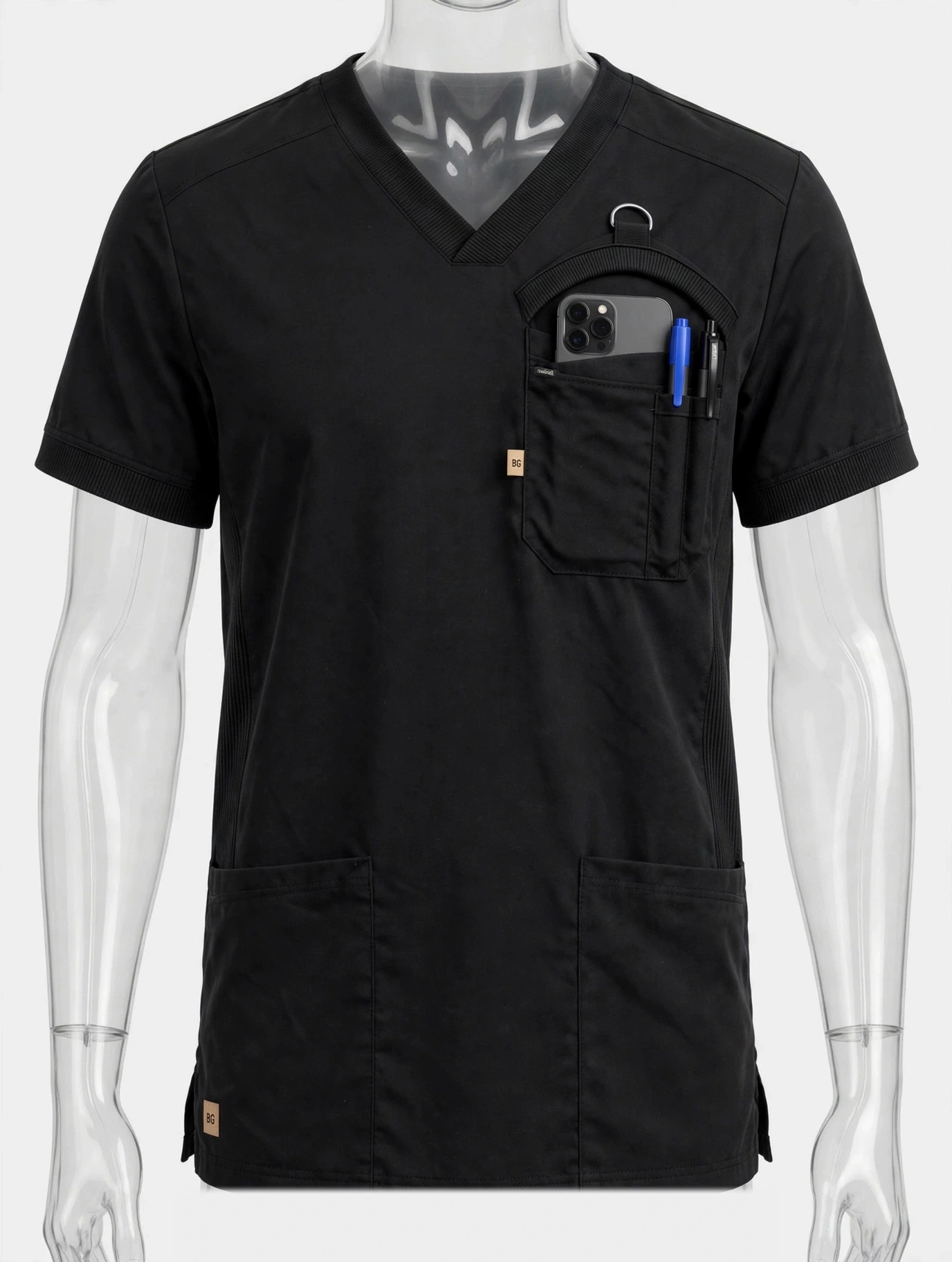 Black BG Scrubs top